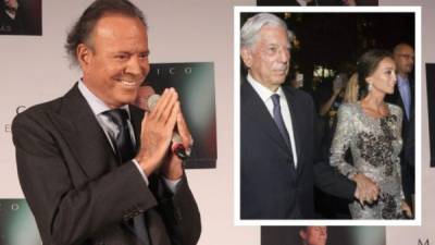 Julio Iglesias, feliz por su exesposa Isabel Preysler y Vargas Llosa.