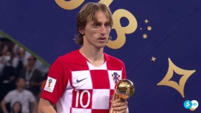 Luka Modric ganó el Balón de Oro del Mundial de Rusia.