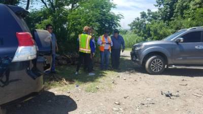 Los miembros de Coalianza, alcaldía y Saybe y Asociados en el recorrido realizado.