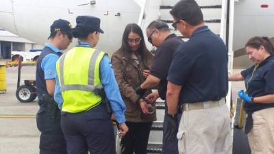 Ilsa Vanessa Molina, la expalillona vinculada al desfalco del IHSS llegó este miércoles deportada desde EUA.