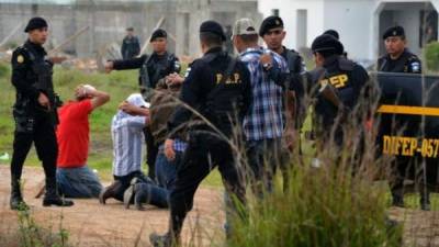 Imagen de archivo de la operación policial contra miembros de los Zetas (AFP)