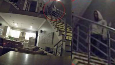 La pareja revisó un video de vigilancia y descubrió la misteriosa visita.