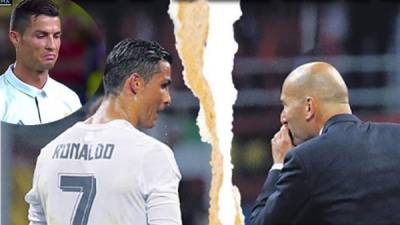Cristiano Ronaldo no salió nada contento del campo cuando Zidane lo sustituyó ante Las Palmas.