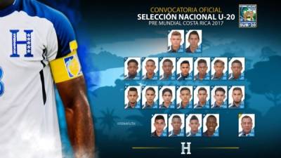 Así anunció la Fenafuth la convocatoria de la Sub-20 de Honduras.