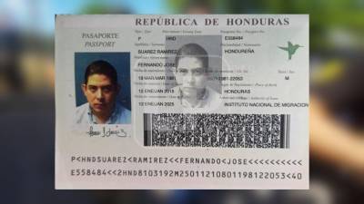 Pasaporte de Fernando José Suárez.