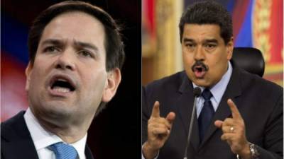 Marco Rubio (I) excandidato a la presidencia de Estados Unidos y Nicolás Maduro (D) presidente de Venezuela.