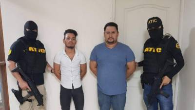 Detenidos: Vidal Alberto García Peña y Maverick Jacksel Perdomo Mejía.