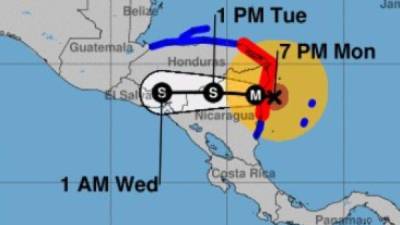 El ojo de Iota tocó tierra bajo aviso de huracán en el noreste de Nicaragua.