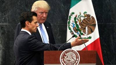 Donald Trump con el presidente de México, Enrique Peña Nieto.