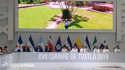 El presidente de Honduras, Juan Orlando Hernández, inauguró sesión plenaria de la XVII Cumbre de Tuxtla Honduras 2019.