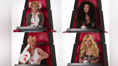 Christina Aguilera parodia a Britney, Cher, Miley y Shakira.