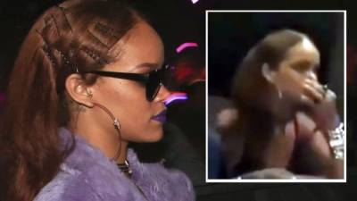 Imagen del polémico video de Rihanna inhalando cocaína.