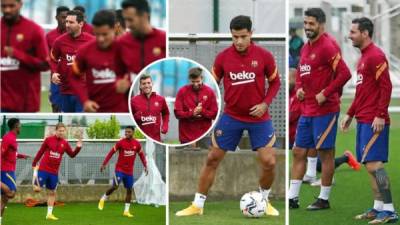 El FC Barcelona siguió con sus entrenamientos y la mañana de este miércoles ha contado ya con la presencia de Lionel Messi trabajando con el resto de jugadores del equipo. También se incorporaron otros jugadores al grupo.