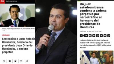 Medios internacionales hicieron eco de la noticia relacionada a la sentencia a cadena perpetua más 30 años de prisión al excongresista hondureño y hermano del presidente de Honduras, Juan Antonio 'Tony' Hernández.