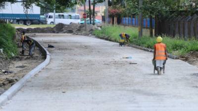 Así avanza el proyecto en la calle que conduce a La Puerta.