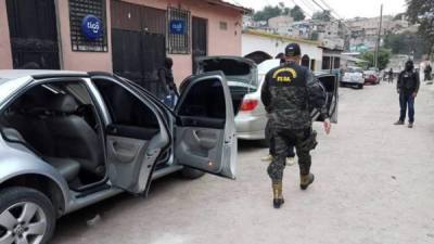 El operativo especial de Fusina se realizó hoy en la colonia Jardines del Toncontín.