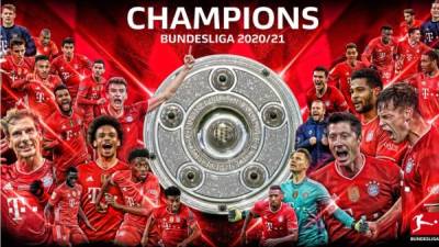 El Bayern Múnich es el campeón de la Bundesliga 2020-2021.