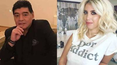 Diego Maradona y Wanda Nara habrían disfrutado de una noche en el 2006. FOTO AS.