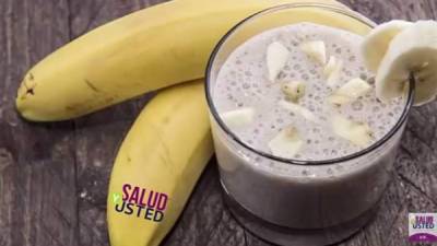 El batido es a base de banano y piña.