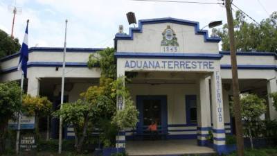 Edificio aduanal ubicado en la frontera entre Honduras y Nicaragua.
