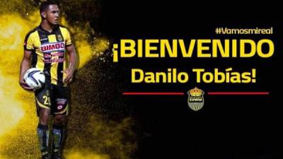 Así anunció Real España el regreso de Danilo Tobías al club.