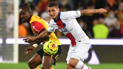 El PSG perdió su primer partido de la temporada en la Ligue 1 contra el Lens. Foto AFP