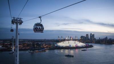 El teleférico de Emirates Air Line en Inglaterra.