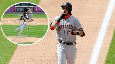 Mauricio Dubón conectó un espectacular cuadrangular con los Gigantes de San Francisco ante Colorado Rockies.