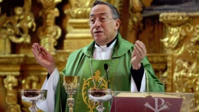 El cardenal durante la celebración de la misa.