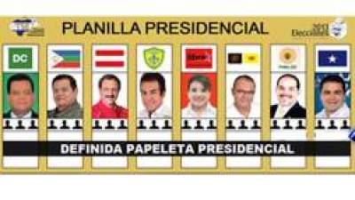 Este es el orden en que quedaron definidas las posiciones para candidato presidencial en las papeletas electorales.