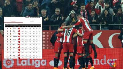 El Girona escala posiciones en la tabla de la Liga Española.