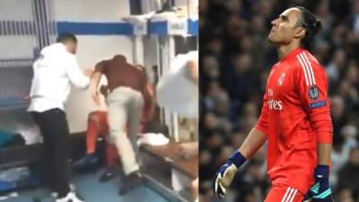 Keylor Navas fue consolado por compañeros del Real Madrid.