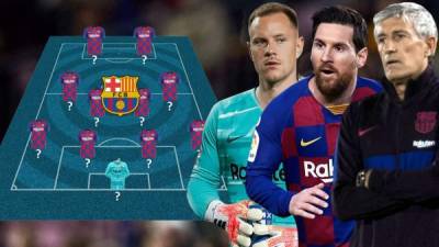 La alineación confirmada del Barcelona para el crucel duelo ante el Bayern Múnich en la Champions League. Quique Setién se decide por un dibujo con 4-3-1-2, Arturo Vidal de enganche y el damnificado es Antoine Griezmann.