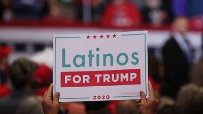 Trump ganó el voto latino en estados clave como Florida y Nevada en 2016, ahora busca repetir su hazaña ante Biden./