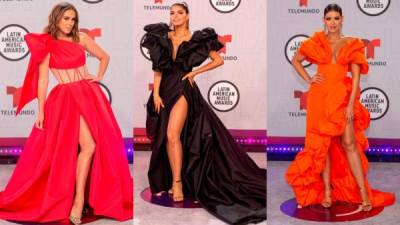 La alfombra roja de los Latin American Music Awards (Latin AMAs), que se entregan este jueves en el sur de Florida (EE.UU.) se convirtió en el escenario de estilos de moda totalmente divergentes, desde los vestidos de líneas clásicas y estilos predecibles a interesantes experimentos de moda.Fotos: EFE y AFP.