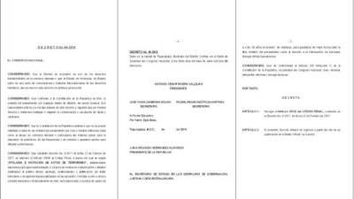 Este es el decreto legislativo número 49-2018 que deroga el artículo 335-B y que ayer fue remitido a la Presidencia.