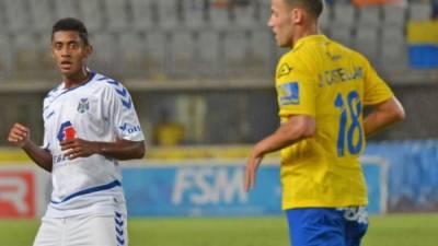 Anthony Lozano ingresó al minuto 72 en el partido que Tenerife ganó 1-0 a UD Las Palmas.