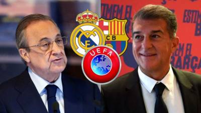 Florentino Pérez (Real Madrid) y Joan Laporta (Barcelona) respondieron a las amenazas de la UEFA.