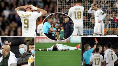 Las imágenes de la decepción que vivió el estadio Santiago Bernabéu con la derrota del Real Madrid (1-2) ante Manchester City en la ida de octavos de final de la Champions League. Foto AFP/EFE