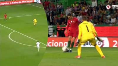 Cristiano Ronaldo marcó un tremendo golazo de vaselina ante Luxemburgo.