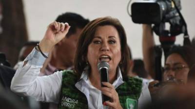 La ex esposa de Álvaro Colom no renuncia a sus aspiraciones presidenciales en Guatemala./AFP archivo.