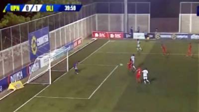 Eddie Hernández marcó su primer gol con el Olimpia en el Torneo Apertura 2019.