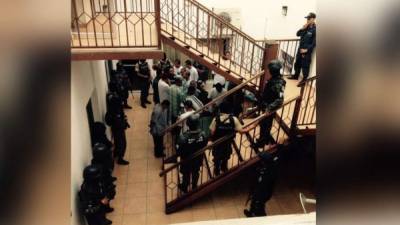 Supuestos pandilleros de la pandilla 18 en Honduras, en juzgados capitalinos.
