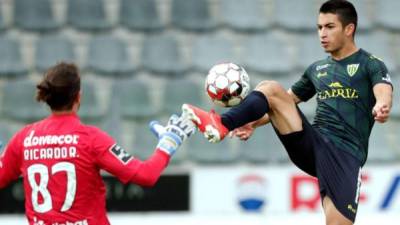 El hondureño Jonathan Rubio ha marcado un gol con la camiseta del Tondela en la primera de Portugal.