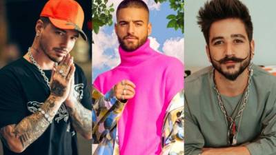 Los artistas colombianos J Balvin, Maluma y Camilo son los grandes favoritos.