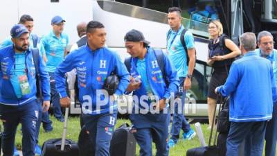 La delegación hondureña a su llegada a Houston. FOTO Ronald Aceituno.