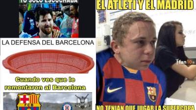 Los divertidos memes que dejó la eliminación del Barcelona en la Supercopa de España tras perder contra el Atlético de Madrid. Messi, víctima de las burlas.