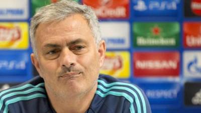 Mourinho en la rueda de prensa previo al juego contra el Maccabi Tel-Aviv a disputarse este martes.