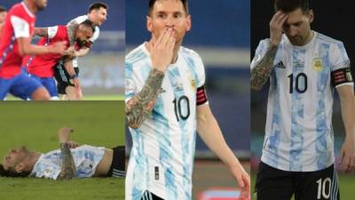 Lionel Messi en lo personal tuvo un debut en la Copa América, pero al final no le ajustó para que Argentina comenzara con pie derecho la competición ya que empató 1-1 ante Chile. Fotos AFP y EFE.