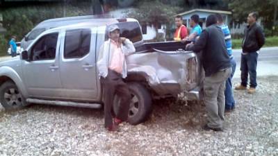 Imagen del accidente en el que se vio involucrado el jugador Óscar 'Pescado' Bonilla.